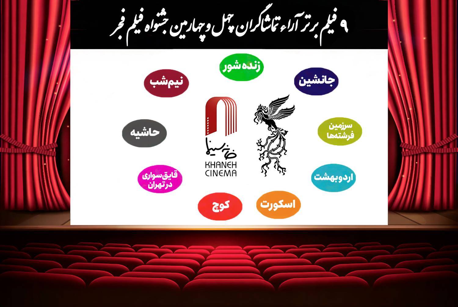  اعلام  ۹ فیلم برتر آرای مردمی فجر بدون رتبه بندی